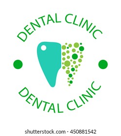 Dentist logo implants vector medical symbol badge