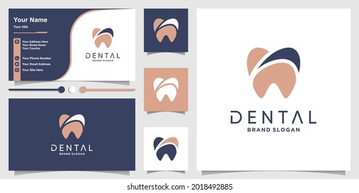 Dentist logo template with modern unique style Premium Vector