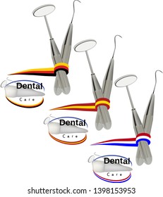 dentist logo with tooth and accessories
