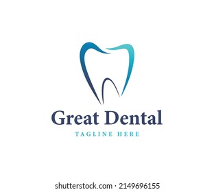 Dentist Logo Tooth Shape Design Vector. Dental Tooth Logo Design Template.