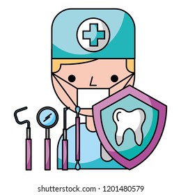 dentist man tooth tools protection hygiene dental