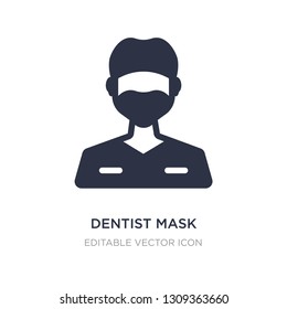 dentist mask icon on white background. Simple element illustration from Dentist concept. dentist mask icon symbol design.