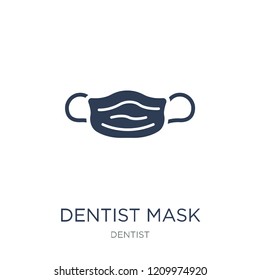 Dentist mask icon. Trendy flat vector Dentist mask icon on white background from Dentist collection, vector illustration can be use for web and mobile, eps10