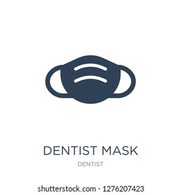 dentist mask icon vector on white background, dentist mask trendy filled icons from Dentist collection, dentist mask vector illustration