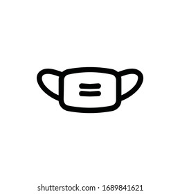 dentist mask icon vector on white background