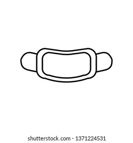 Dentist mask linear icon