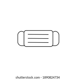 Dentist mask linear icon. Modern outline Dentist mask logo concept on white background from Dentist collection. Suitable for use on web apps, mobile apps and print media.