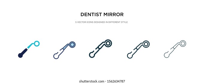 dentist mirror icon in different style vector illustration. two colored and black dentist mirror vector icons designed in filled, outline, line and stroke style can be used for web, mobile, ui