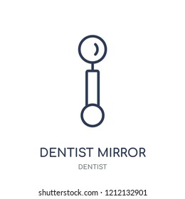 Dentist Mirror icon. Dentist Mirror linear symbol design from Dentist collection. Simple outline element vector illustration on white background.