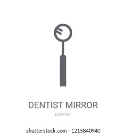 Dentist Mirror icon. Trendy Dentist Mirror logo concept on white background from Dentist collection. Suitable for use on web apps, mobile apps and print media.