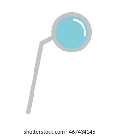 dentist mirror isolated icon vector illustration, eps10