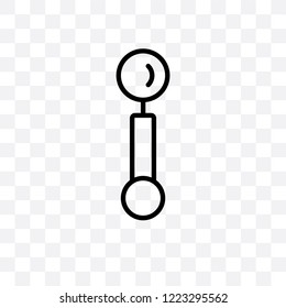Dentist Mirror vector linear icon isolated on transparent background, Dentist Mirror transparency concept can be used for web and mobile