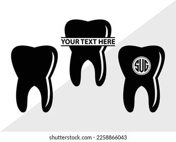 Dentist Monogram Vector Illustration Silhouette