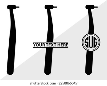 Dentist Monogram Vector Illustration Silhouette
