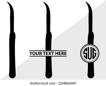 Silueta de ilustración de un vector monograma de dentista