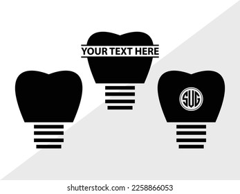 Dentist Monogram Vector Illustration Silhouette