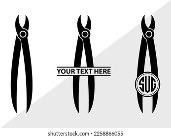 Dentist Monogram Vector Illustration Silhouette