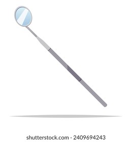 ilustración aislada del vector de espejo bucal dental