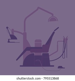 The Dentist Office Color Detailed Banner In Flat Style For Web And Mobile Design Illustration