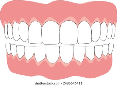 Dentist, orthodontics line icon. Dental prosthesis, tooth orthopedics sign, medical elements. Health care thin linear dentures symbol for dentistry clinic.