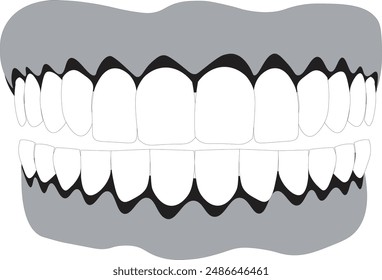 Dentist, orthodontics line icon. Dental prosthesis, tooth orthopedics sign, medical elements. Health care thin linear dentures symbol for dentistry clinic.