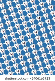 dentist pattern, tooth pattern, repetition, ideal for publications or backgrounds