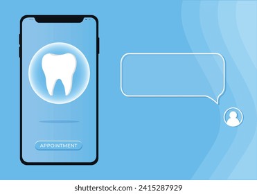 Dentist profession web banner or landing page with teeth icon. White healthy tooth. Dental banner or background. Vector illustration

