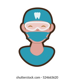 dentist professional character icon vector illustration design