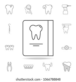 Dentist reception days schedule icon. Detailed set of dental outline line icons. Premium quality graphic design icon. One of the collection icons for websites, web design on white background
