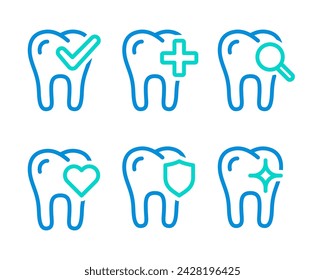 Insignia aprobada del logotipo del icono del vector recomendada por el dentista