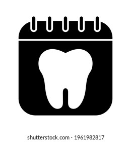 Color editable del icono vectorial de programación de dentista