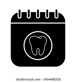 Dentist schedule vector icon color editable