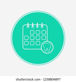 Dentist schedule vector icon sign symbol
