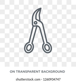 dentist Scissors icon. Trendy flat vector dentist Scissors icon on transparent background from Dentist collection. High quality filled dentist Scissors symbol use for web and mobile