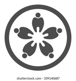Dentist Service vector icon. Style is flat rounded symbol, gray color, rounded angles, white background.