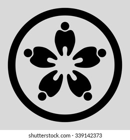 Dentist Service vector icon. Style is flat rounded symbol, black color, rounded angles, light gray background.