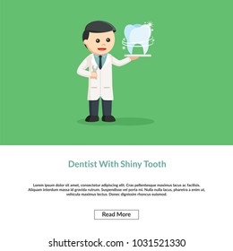 Dentist With Shiny Tooth Information