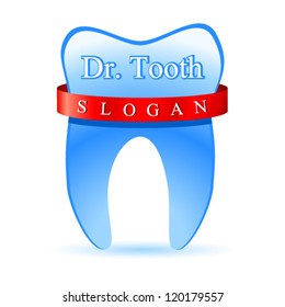 dentist sign with tooth - vector illustration