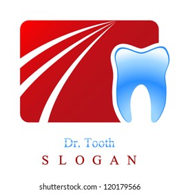 dentist sign with tooth - vector illustration