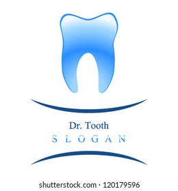 dentist sign with tooth - vector illustration