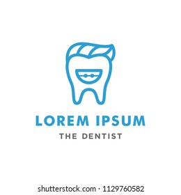 Dentist Smile Logo Design Vector Symbol Tooth Doctor