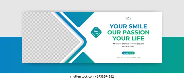 Dentist Social Media Cover Banner Web Template Post
