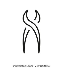 Dentist Surgeon Equipment Linear Pictogram. Tooth Pliers Line Icon. Dental Extraction Instrument. Dentistry Treatment. Oral Medicine Outline Symbol. Editable Stroke. Isolated Vector Illustration.