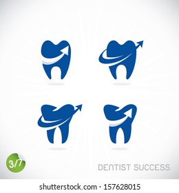 Dentist Symbols, Sign, Illustration, Button, Badge, Logo for Family, Baby, Children, Teenager, People