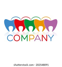 dentist and teeth logo vector