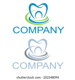 dentist and teeth logo vector