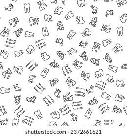 Dentist Tool, Dental Chair, Doctor, Treatment Seamless Pattern for printing, wrapping, design, sites, shops, apps