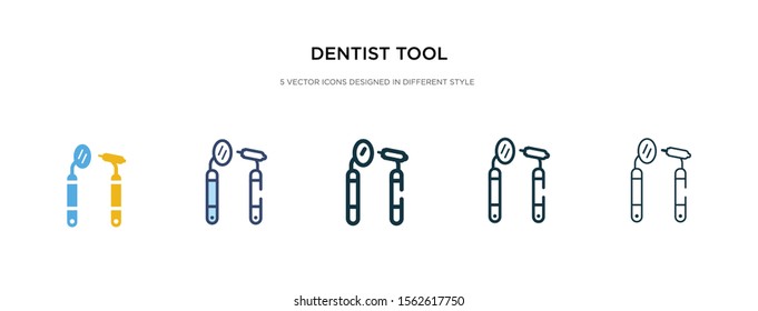 dentist tool icon in different style vector illustration. two colored and black dentist tool vector icons designed in filled, outline, line and stroke style can be used for web, mobile, ui