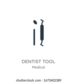 Dentist tool icon vector. Trendy flat dentist tool icon from medical collection isolated on white background. Vector illustration can be used for web and mobile graphic design, logo, eps10