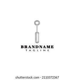 dentist tool logo cartoon icon design template black modern isolated vector illustration